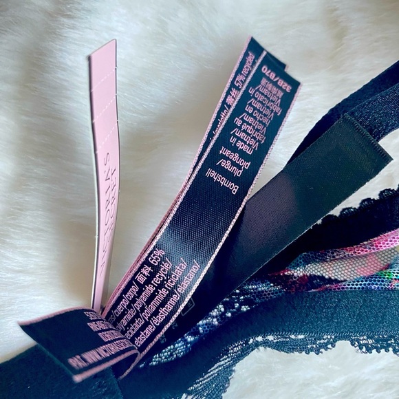 VS VERY SEXY Bombshell Add-2-Cups Shine Strap Push-Up Bra 32B Moonlight Floral - Picture 13 of 13